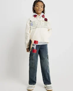 Boys Cream Badge Shacket
