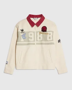 Boys Cream Badge Shacket