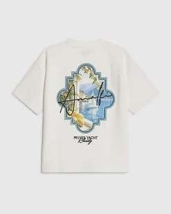Boys Cream Oversized Textured Amalfi T-Shirt