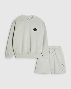 Boys Green MCMXII Sweatshirt Set