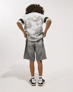 Boys Grey Denim Jorts