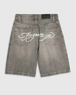 Boys Grey Denim Jorts
