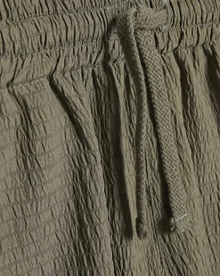 Boys Khaki Textured Shirt Set