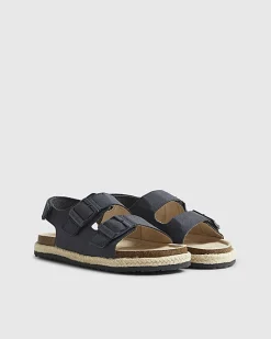 Boys Navy Footbed Sandals