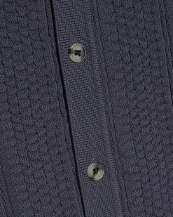Boys Navy Knitted Shirt