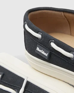 Boys Navy Laced Boat Shoes