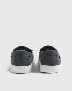 Boys Navy Loafers
