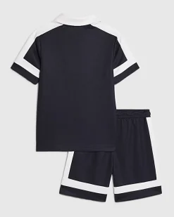 Boys Navy Slim Colour Blocked Polo Shirt Set