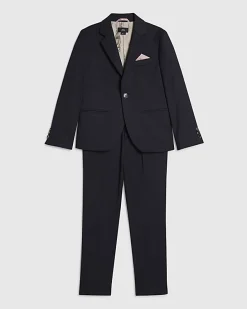 Boys Navy Tailored Suit Jacket Set