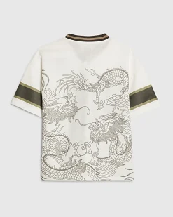 Boys White Japanese Dragon 10 T-Shirt