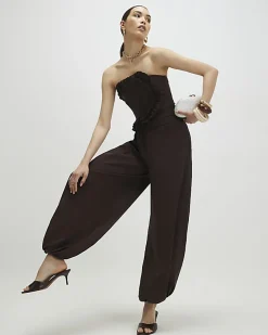 Brown Balloon Leg Trousers