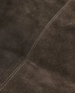 Brown Buckle Handle Suede Shopper Bag