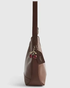 Brown Buckled Slouch Bag