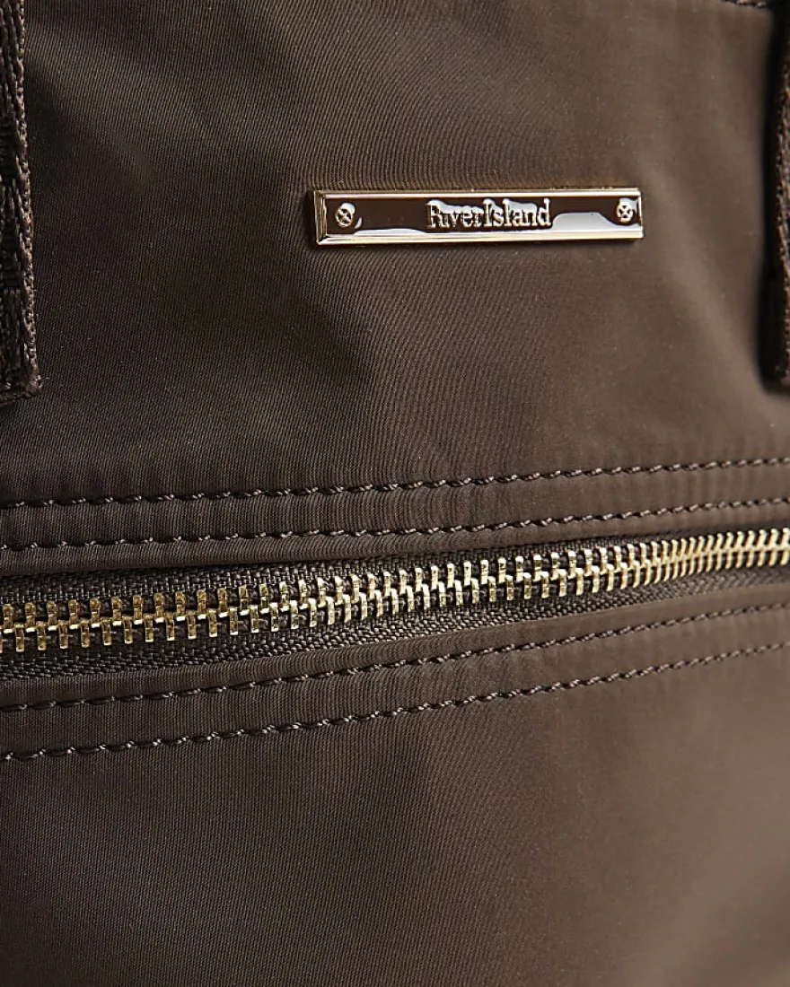 Brown Cabin Size Logo Holdall