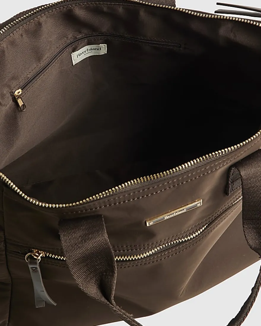 Brown Cabin Size Logo Holdall