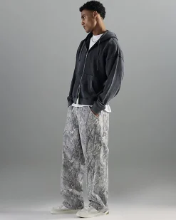 Brown Camouflage Baggy Fit Jeans