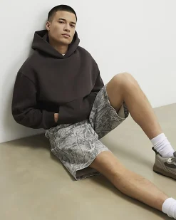 Brown Camouflage Denim Jorts