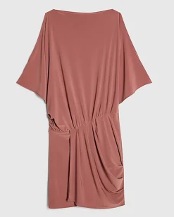 Brown Cold Shoulder Mini Dress