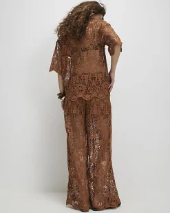 Brown Crochet Trousers