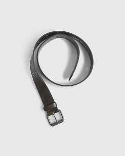 Brown Distressed Eyelet Belt
