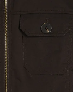 Brown Drawstring Waist Shacket