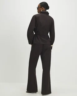 Brown Drawstring Waist Trousers