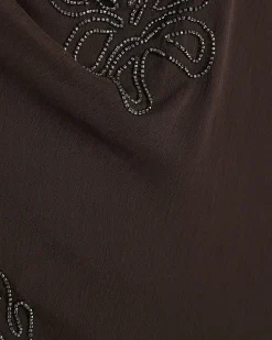 Brown Embellished Maxi Dress