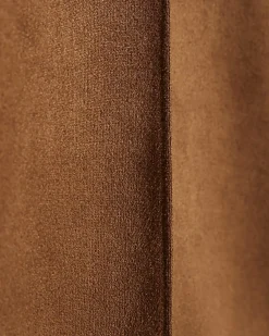 Brown Faux Suede Cropped Seam Front Trousers