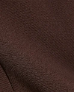 Brown Fitted Knit Sleeveless Top