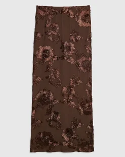 Brown Floral Cornelli Maxi Skirt
