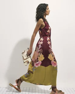 Brown Floral Maxi Dress