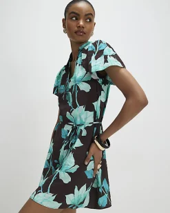 Brown Floral Mini Dress
