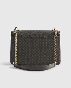 Brown Front Chain Shoulder Bag