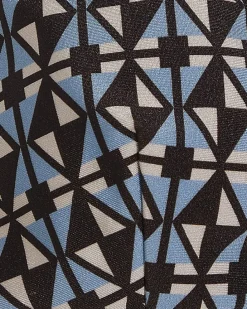 Brown Geometric Print Bikini Top