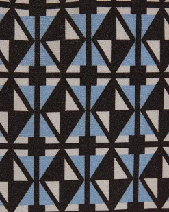 Brown Geometric Print Swimsuit