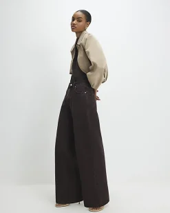 Brown High Waisted Baggy Jeans