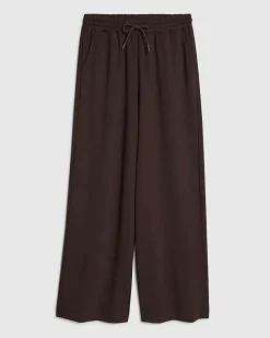 Brown High Waisted Premium Wide Leg Joggers