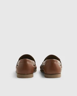 Brown Interweave Loafers