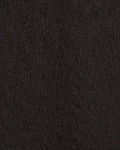 Brown Lace Trim Textured Wide Leg Trousers