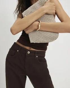 Brown Mid Rise Bootcut Jeans