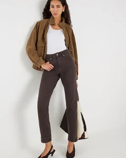 Brown Mid Rise Mom Sculpt Jeans