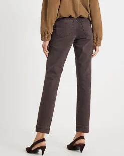 Brown Mid Rise Mom Sculpt Jeans