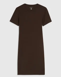 Brown Mini T-Shirt Dress