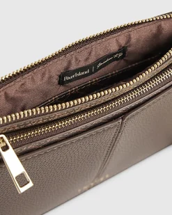 Brown Monogram Print Travel Wallet