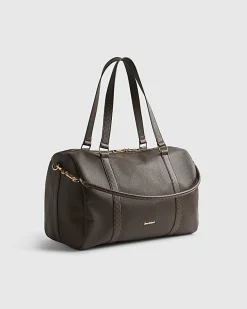 Brown Monogram Trim Holdall Travel Bag