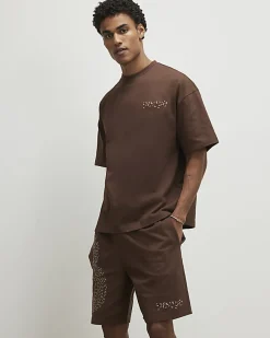 Brown Oversized Fit Tokyo Dragon T-Shirt