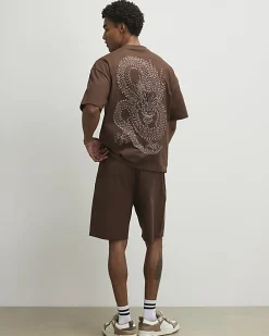 Brown Oversized Fit T-Shirt and Short Set