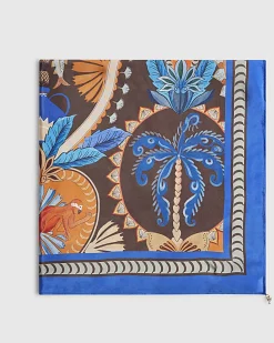Brown Palm Print Scarf
