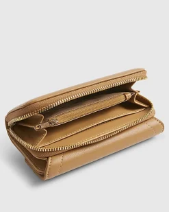 Brown Panelled Tab Front Purse