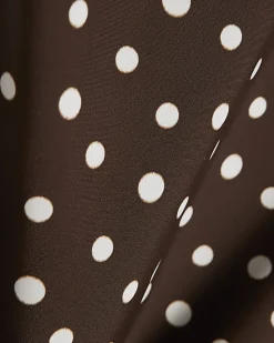 Brown Polka Dot Shaping Swimsuit